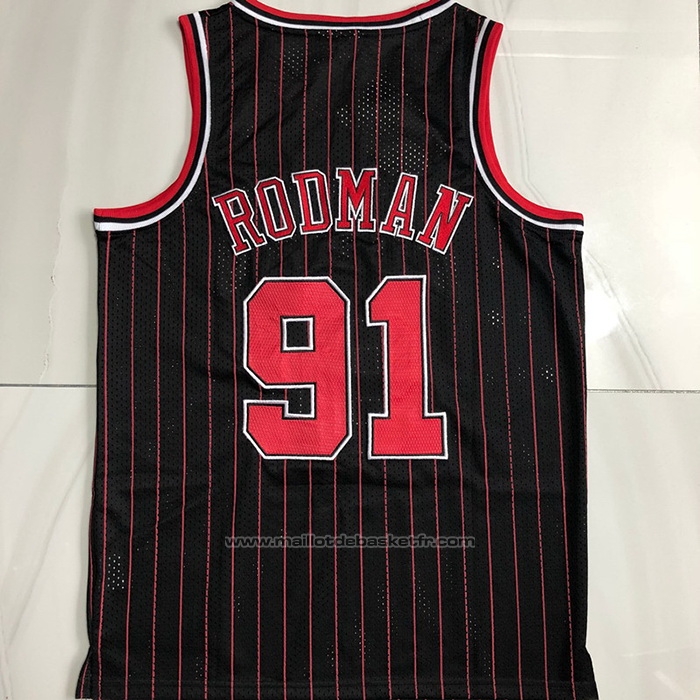 Maillot Chicago Bulls Dennis Rodman #91 Mitchell & Ness 1996-97 Noir